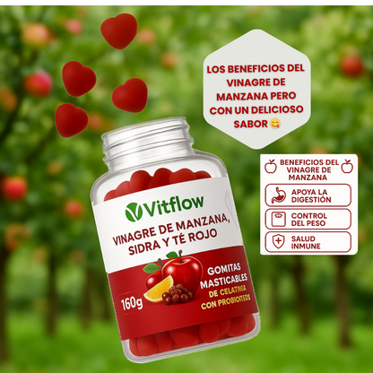 GOMITAS DE VINAGRE DE MANZANA - VITFLOW ® 🍎