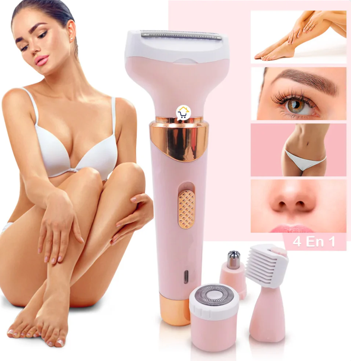 Depiladora Geemy Dama – Kit 4 en 1 🌸💖