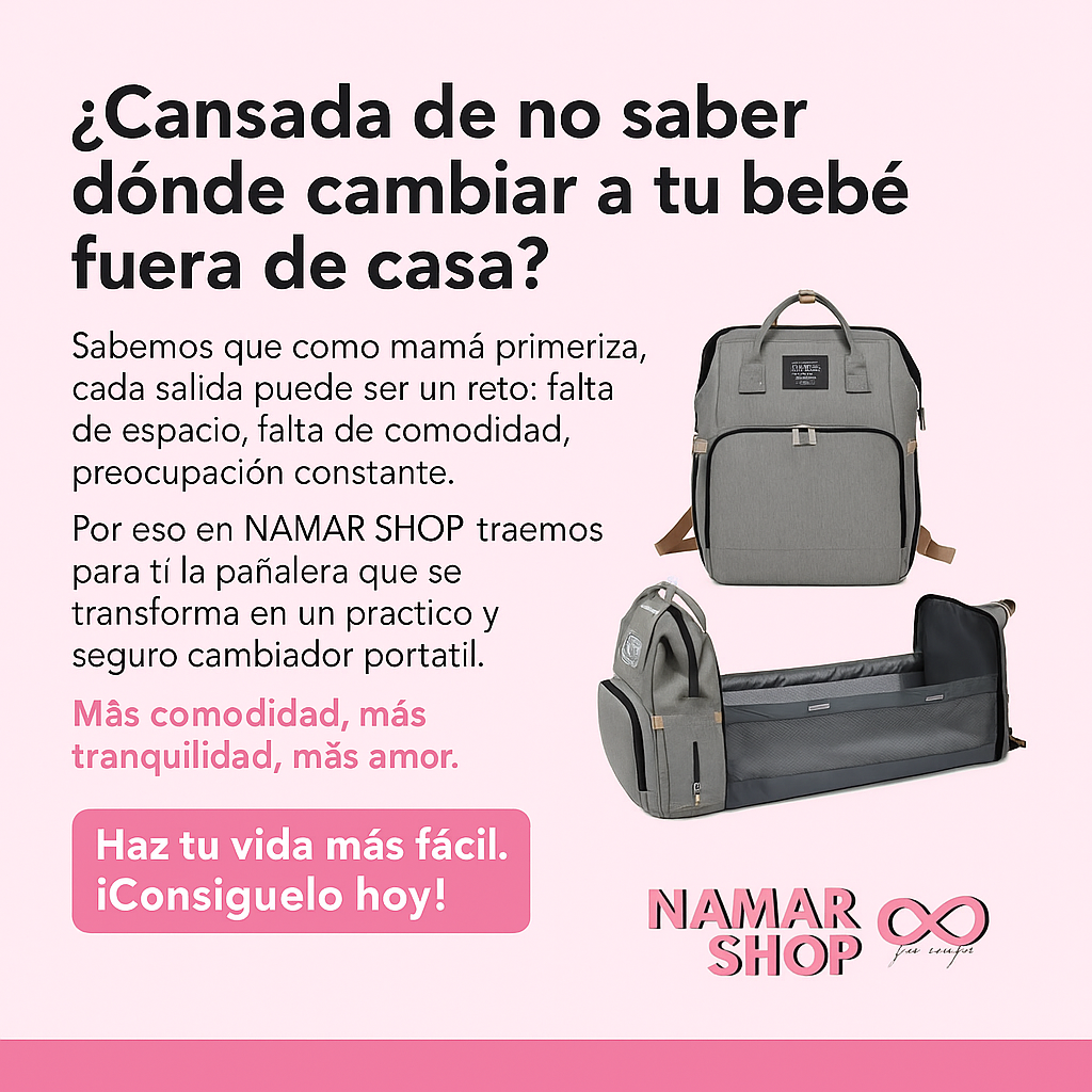 Mochila Pañalera Multifuncional 🤱💖