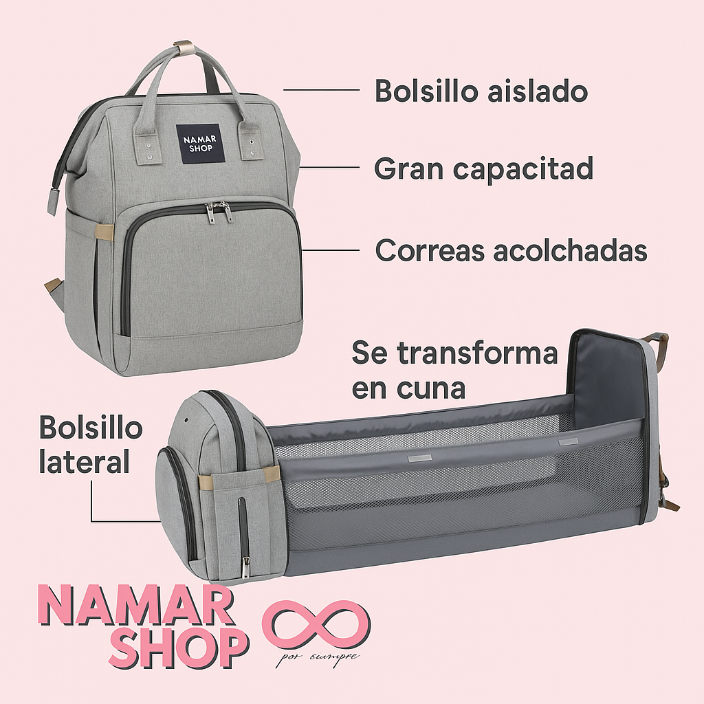 Mochila Pañalera Multifuncional 🤱💖