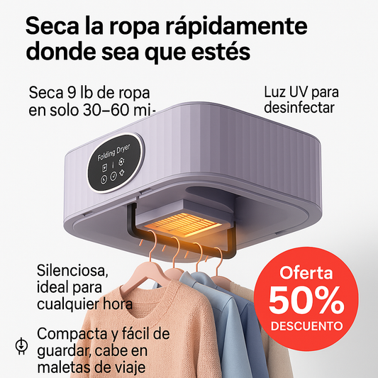 Secador De Ropa Portátil Folding ® - Ropa seca y sin arrugas donde sea