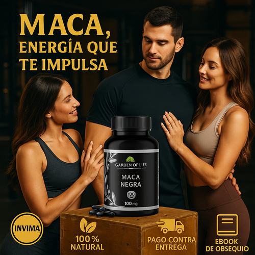 MACA NEGRA GARDEN OF LIFE ® POTENCIA TU VIDA 🍆🦾🔥
