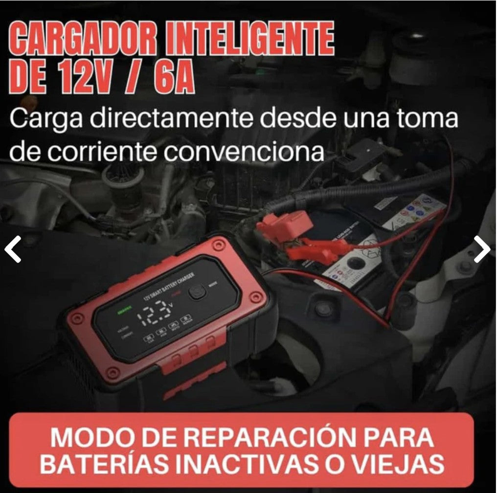 🧲🔋Cargador Inteligente de Batería TK-300 12V / 6A – Alta Precisión para Autos, Motos y más 🚗⚡