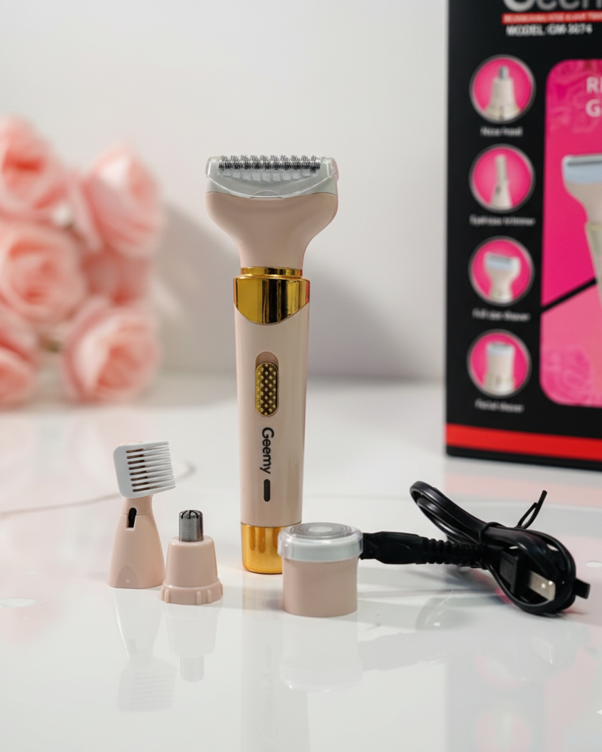 Depiladora Geemy Dama – Kit 4 en 1 🌸💖