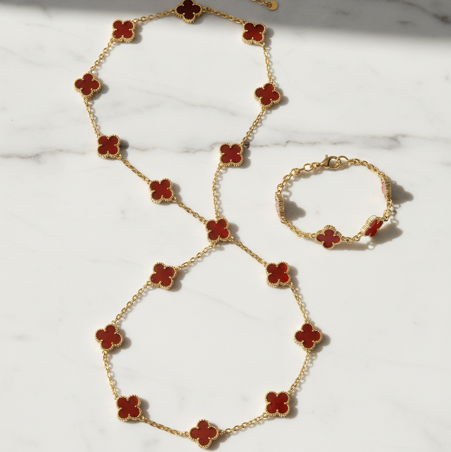 SET TREBOL VAN CLEEF ☘️ (COLLAR + PULSERA ) 💎