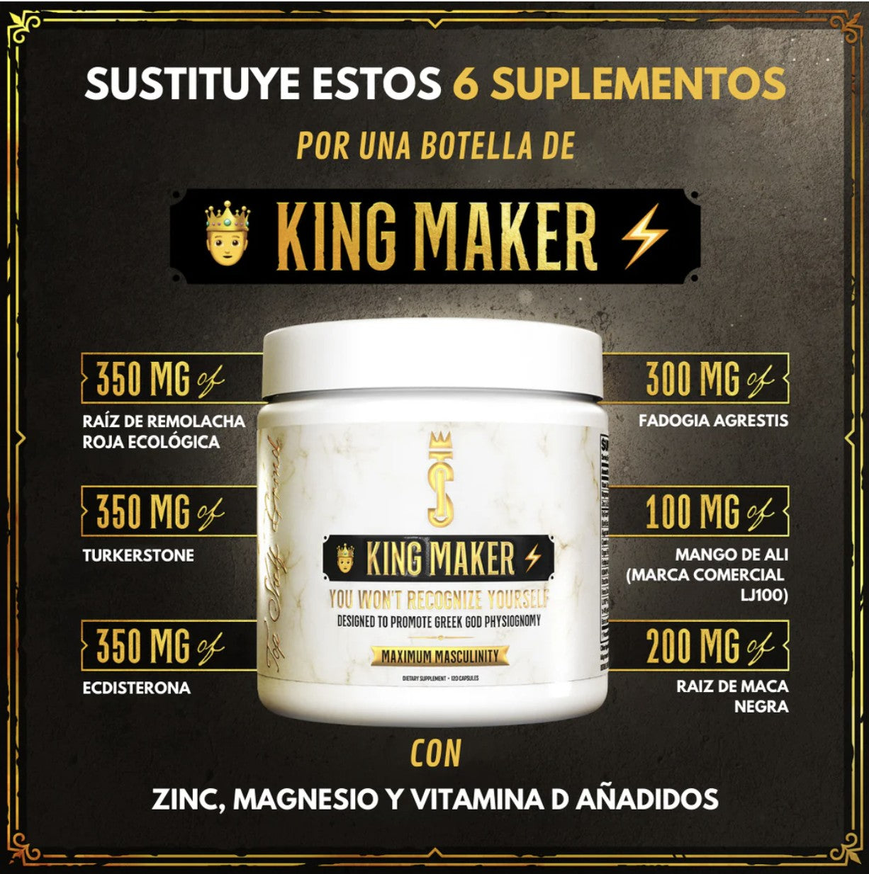 KING MAKER - POTENCIADOR DE TESTOSTERONA