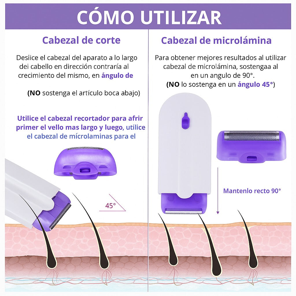 Yes!! Mini Depiladora Eléctrica  ®- Piel de seda sin dolor 💜