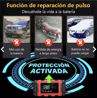🧲🔋Cargador Inteligente de Batería TK-300 12V / 6A – Alta Precisión para Autos, Motos y más 🚗⚡