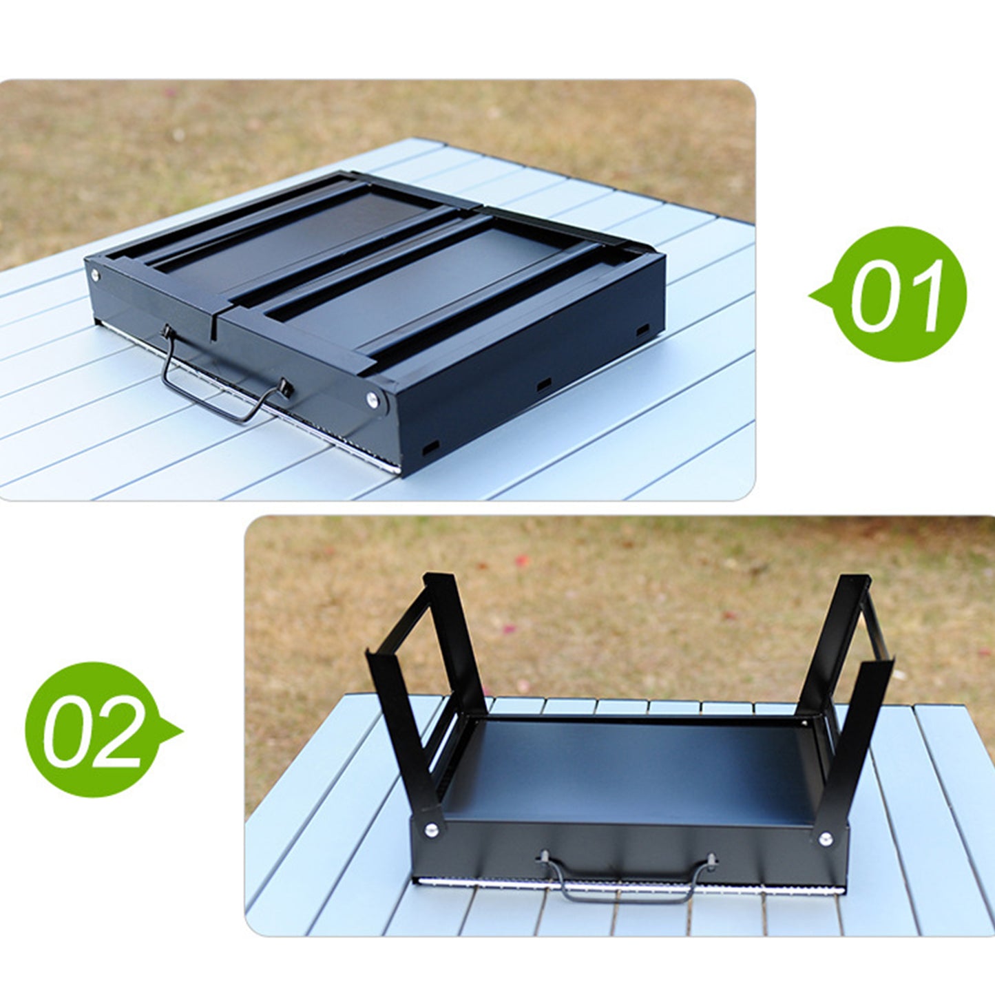 Asador Portátil Plegable – Parrilla Premium para cualquier Aventura 🍖🥩