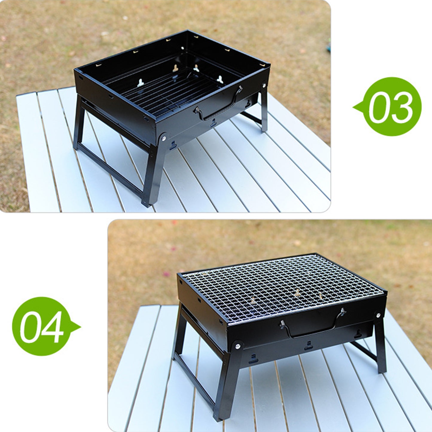 Asador Portátil Plegable – Parrilla Premium para cualquier Aventura 🍖🥩