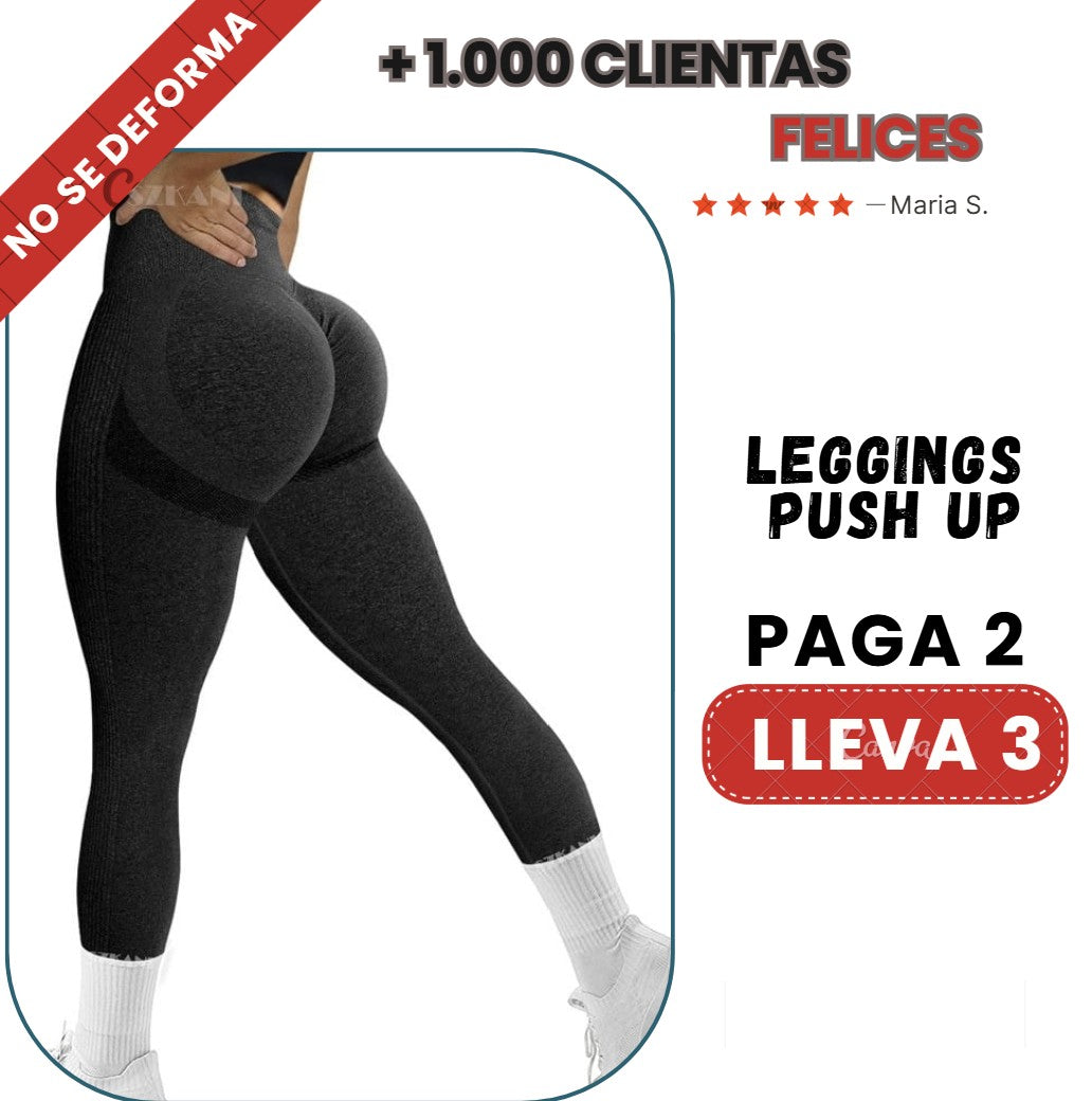 Leggins Push Up- Ajuste Perfecto para Resaltar Tus Curvas 3x2