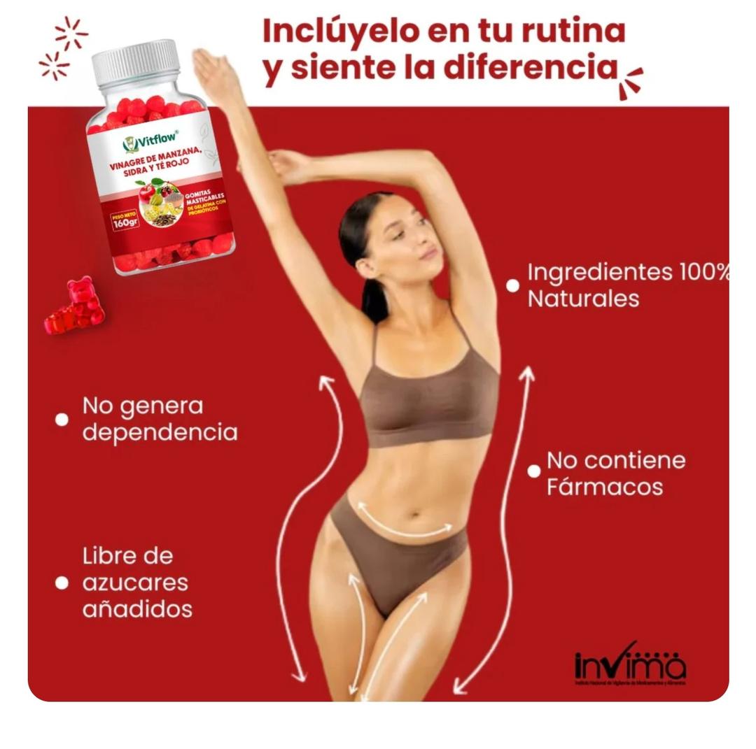 GOMITAS DE VINAGRE DE MANZANA - VITFLOW ® 🍎