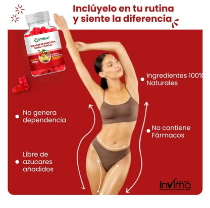 GOMITAS DE VINAGRE DE MANZANA - VITFLOW ® 🍎