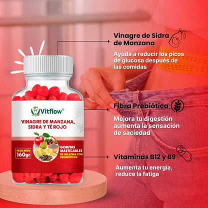 GOMITAS DE VINAGRE DE MANZANA - VITFLOW ® 🍎